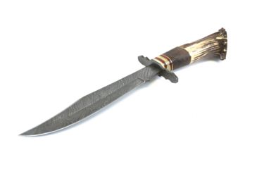 Image of Damascus Crown Stag Hunter Fixed Knife DM1042