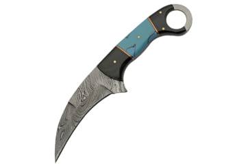 Image of Damascus Karambit Horn/Turquoise