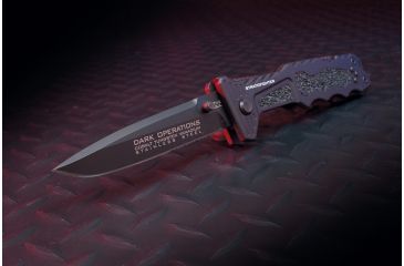 Image of Dark Operations Knives Stratofighter Stiletto Tactical Folder w/ TICN Finish, Black DOH109