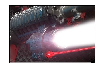 Image of Dark Ops Halogen 150 Lumens Rail Mounted Underboss Flashlight/Laser, Black DOH202