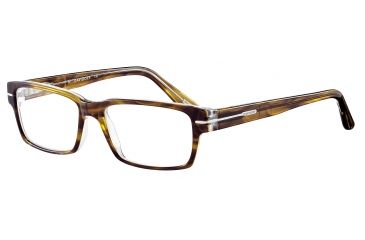 Image of Davidoff 91021 Single Vision Prescription Eyeglasses - Brown Frame and Clear Lens 91021-6338SV