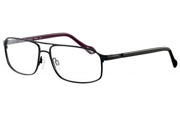 Image of Davidoff 95100 Single Vision Prescription Eyeglasses - Black Frame and Clear Lens 95100-565SV
