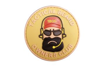 Image of DDT Rubber Morale Patch, Beard, Black DDT50108