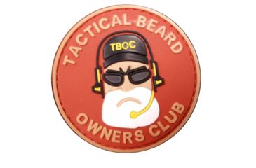 Image of DDT Rubber Morale Patch, Beard, White DDT50123