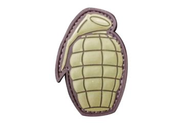 Image of DDT Rubber Morale Patch, Grenade, OD Green DDT50128