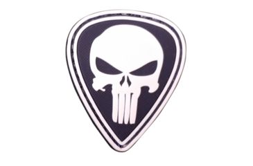 Image of DDT Rubber Morale Patch, Punisher Skull, Black/White DDT50135