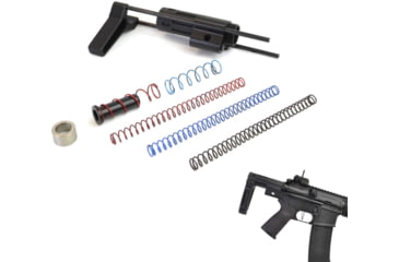 Image of Dead Foot Arms Subcompact Weapon 4in Stock for 9mm AR Platform Rifles Gen 2, Black Anodized, 80045