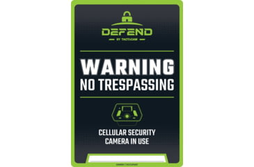 Image of DEFEND USA No Trespassing Sign - 3 Pack, Black/White/Green, DFD-S-3