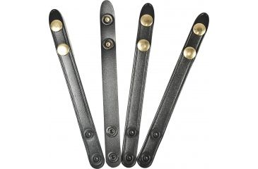 Image of DeSantis Black - Plain - Synlfex Belt Keepers (Set of 4) - Brass Snaps U65BJG1Z2