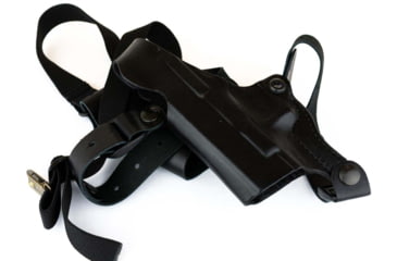 Image of DeSantis C.E.O. Shoulder Rig Leather Holsters, Glock 20, 21, 21SF, 29, 30, 37, 38, 39, Left Hand, Plain, Black, 11ZBBE8Z0