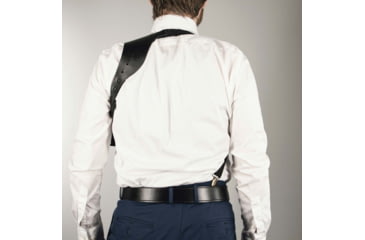 Image of DeSantis C.E.O. Shoulder Rig Leather Holsters, Glock 20, 21, 21SF, 29, 30, 37, 38, 39, Left Hand, Plain, Black, 11ZBBE8Z0