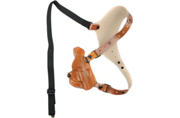 Image of DeSantis C.E.O. Shoulder Rig Leather Holsters, Glock 20, 21, 21SF, 29, 30, 37, 38, 39, Left Hand, Plain, Tan, 11ZTBE8Z0