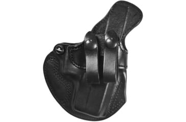 Image of DeSantis Cozy Partner Leather IWB Holster, Kahr P45, Glock 26, 27, 33, S&amp;W CS9, Walther PPS, Left Hand, Plain, Black, 028BBE1Z0