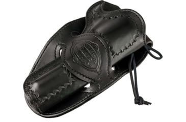 Image of DeSantis Desperado Leather Belt Holster, Colt SAA 4 3/4in, Ruger Vaquero 4 3/4in, Left Hand, Lined, Black, 088BD54Z0