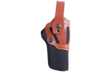 Image of DeSantis Dual Angle Hunter Hybrid Belt Leather Holster, Colt Anaconda 4in, Dan Wesson 44VH 4in, Ruger Redhawk 4in, S&amp;W N Frame 4in, Classic Hunter, Ambidextrous, Plain, Black, M90BJ44Z0