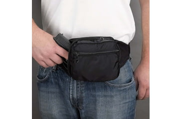 Image of DeSantis Gunny Sack Jr Belt Nylon Holster, Kahr K9/40, P9/40, MK9/40, PM9/40, PM40, Kahr PM45, Keltec PF9, Colt Officer, Defender, New Agent 45, Ambidextrous, Nylon, Navy Blue, R76AJD6Z0