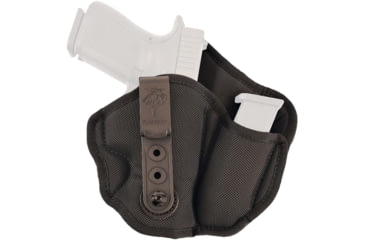 Image of DeSantis Inner Piece 2.0 IWB Holster, Colt Officer, Glock 42, Kahr 9/40, KLTC P11, Kimber Ultra Carry, Sig Sauer P290 &amp; Others, Right, Plain, Black, M89BAD6Z0