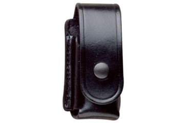 Image of DeSantis Leather Chemical Spray Holder, Fits Most Canisters up to4 1/4in High, Brass Snap Closure, Ambidextrous, Basketweave, Black, U40BL02Z2