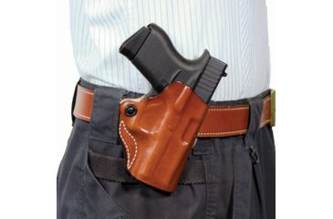 Image of DeSantis Mini Scabbard Leather Belt Holster, Right Hand, Tan, 019TA3KZ0