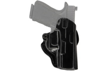 Image of DeSantis Mini Scabbard Leather Belt Holster, H&amp;K CC9 With Or Without Red Dot Sight, Left, Black, 019BB7ZZ0