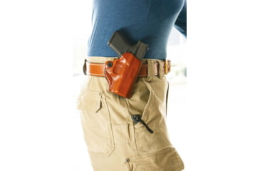 Image of DeSantis Mini Scabbard Leather Belt Holsters, Beretta Nano, Left Hand, Plain, Tan, 019TBQ4Z0