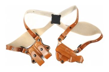 Image of DeSantis New York Undercover Shoulder Holster - Left, Tan w/ Double Mag Pouch 11DTBC7G0 - SIG P228, P229