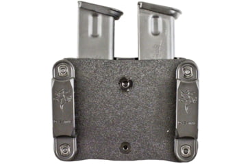 Image of DeSantis Quantico Double Mag Pouch Belt Holster, Glock 43, Ambidextrous, Kydex, Black, A87KJYYZ0