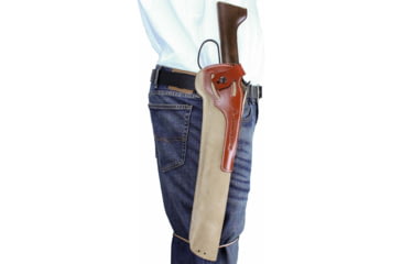 Image of DeSantis Ranchero Ambidextrous Western Rig, Fits Mares Legs Rifles From Henry, Rossi, Winchester and Others, Ambidextrous, Plain, Natural, 183NJG2Z0