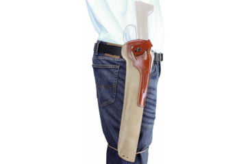 Image of DeSantis Ranchero Ambidextrous Western Rig, Fits Mares Legs Rifles From Henry, Rossi, Winchester and Others, Ambidextrous, Plain, Natural, 183NJG2Z0