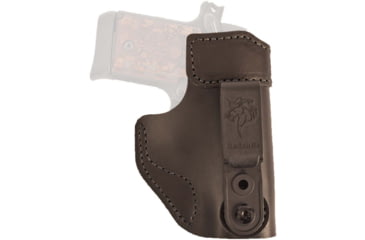 Image of DeSantis Sof-Tuck 2.0 IWB Leather Holster, Kimber Solo 9mm, Micro 9mm, EVO SP, SIG Sauer P938, Right Hand, Plain, Black, 179BAX3Z0