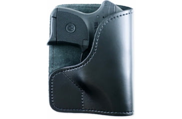Image of DeSantis The Trickster Leather Pocket Holster, SIG P238, P238 Equinox, Kahr P380, Taurus 738, Ruger LCP 380cal, Keltec P3AT, P32, Ambidextrous, Plain, Black, 021BJP6Z0