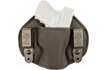 Image of DeSantis Vanquisher IWB Nylon Holster, Fits Most Medium to Large Autos and Small Revolvers, Ambidextrous, Nylon, Black, M71BJG2Z0