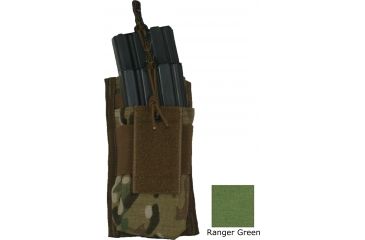 Image of Diamondback Tactical M4/M16 Open-Style Tiered Double 2 Mag Pouch, Ranger Green, A-BLPM03-1-RANGERGREEN