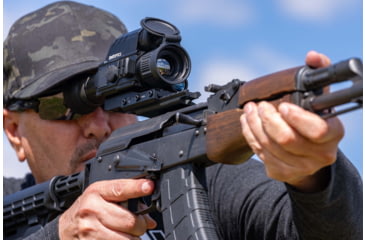 Image of DNT Optics ThermNight 2.5-10x Thermal Rifle Scope, 5-20x Day/Night w/ Laser Rangefinder