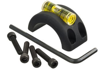 Image of DNZ Products Freedom Reaper Tactical Ring w/ Level Added, 4 Screws per Ring, 1 inch, Black, 1TRLE