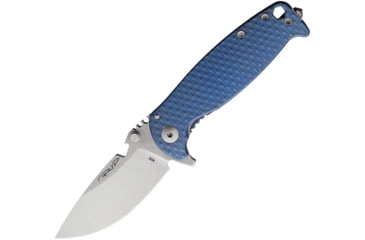 Image of DPx Gear HEST-F Framelock Folding Knife, Blue, Blue textured titanium handle, DPHSF010