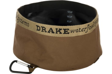 Image of DRAKE Travel Food &amp; Water Bowl Gun Dog, Brown, GD8100BRN