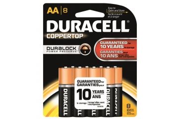 Image of Duracell Coppertop Battery, AA, 8 Pack, MN1500B8Z