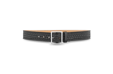 Image of 1-3/4&quot; Basketweave Leather Garrison Belt with Gold Buckle