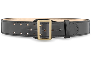 Image of DutyMan 2-1/4inch High-gloss Leather Sam Browne 2-row Stitch Duty Belt With Gold Buckle DTY-1031-38-9002