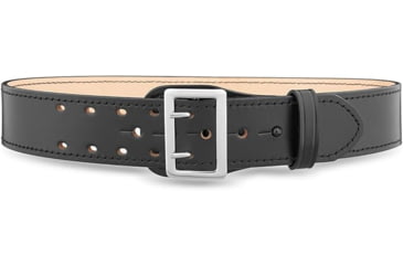 Image of DutyMan 2-1/4inch Plain Leather Sam Browne 2-row Stitch Duty Belt With Nickel Buckle DTY-1011-38-9001