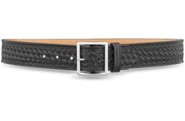 Image of DutyMan 1-3/4inch Basketweave Leather Garrison Belt With Nickel Buckle DTY-1621-32-9031