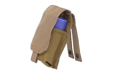 Image of Eagle Industries Single MOLLE Style Smoke Grenade Carrier w/ Pouch Clip, Coyote