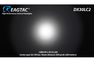 Image of EAGTAC DX30LC2 Side Switch Forward Clicky Flashlight, XP-L HI V2 NW LED, 1084lm, Black, DX30LC2-XPLHI-NW