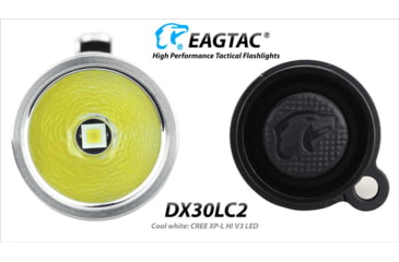 Image of EAGTAC DX30LC2 Side Switch Forward Clicky Flashlight, XP-L HI V2 NW LED, 1084lm, Black, DX30LC2-XPLHI-NW
