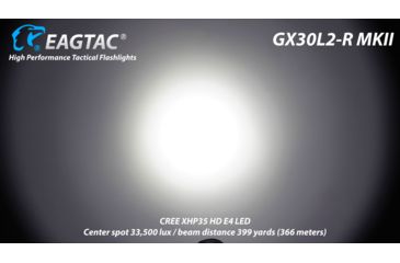 Image of EAGTAC GX30L2-R MKII Flashlight, XHP35 HD CW LED, 2000lm, Black, Medium 4124