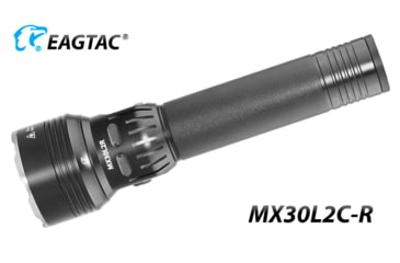 Image of EAGTAC MX30L2CR 3 x CSLPM1 Flashlight, 32650 13000mAh li-ion, CW LED, 3100 Lumen, Black, MX30L2CR-3*CSLPM1-CW