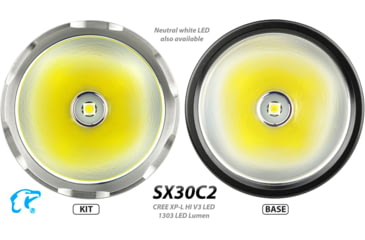 Image of EAGTAC SX30C2 XPL HI 1870 Lumen LED Flashlight, Medium, Black, SX30C2-XPL-HI-BASE-CW