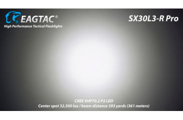 Image of EAGTAC SX30L3-R Pro Flashlight, XHP70.2 CW LED, 4850lm, Black, SX30L3R-XHP702-PRO-CW