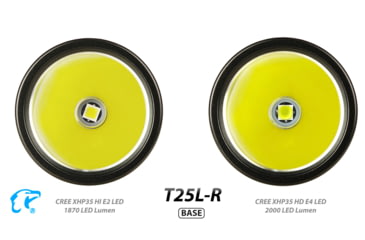 Image of EAGTAC T25L-R Base Flashlight, XHP35 HI NW LED, 1750lm, Black, T25LR-XHP35-HI-BASE-NW